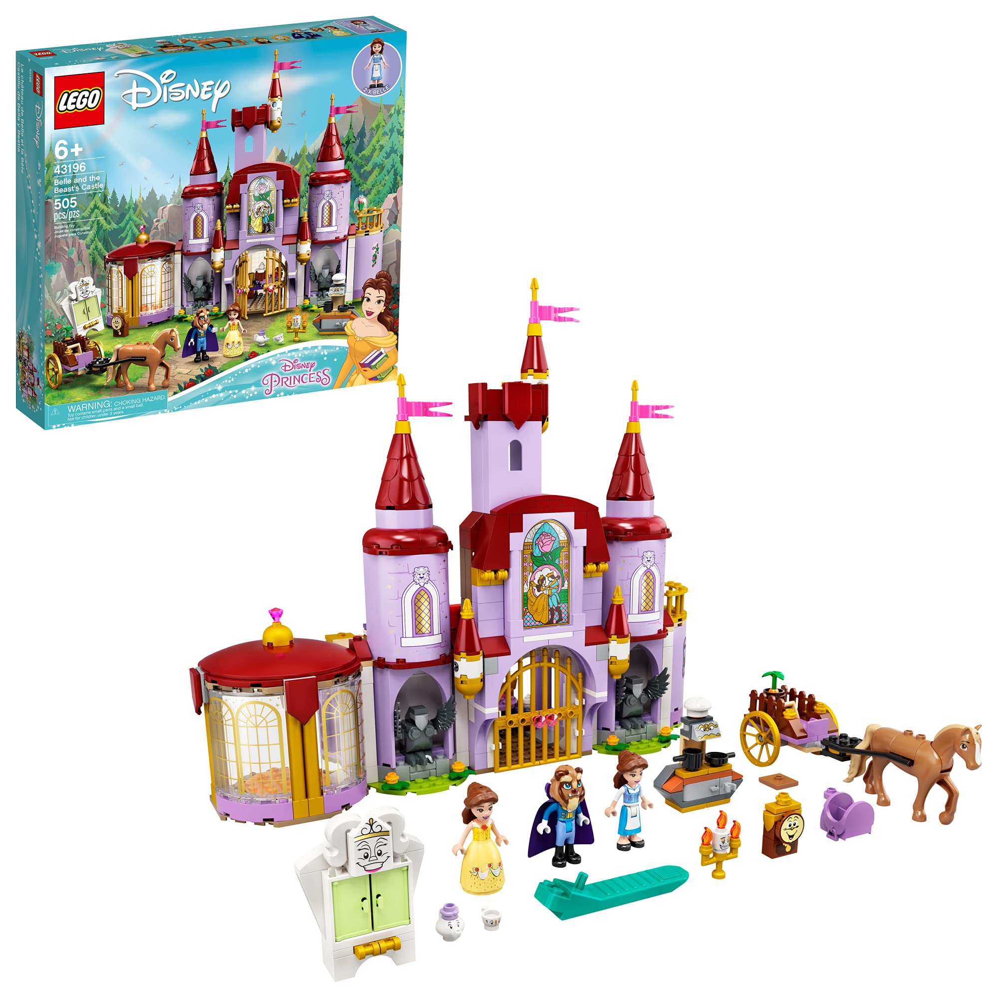 LEGO Disney Belle and Beast's Castle build with detailed interior for imaginative play