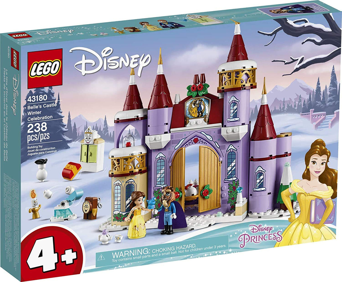 LEGO Disney Belle's Castle Winter Celebration front view encouraging imaginative play and storytelling
