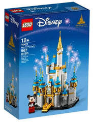 LEGO Disney castle facade close-up for mantel decor