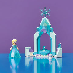 Courtyard arch and fountain detail sparks pretend ice palace moments.
