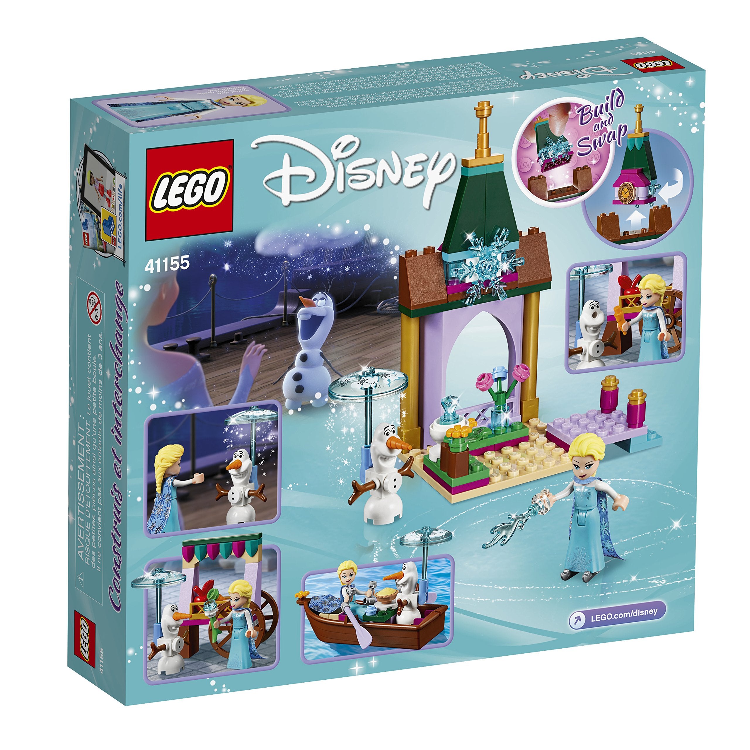 LEGO Disney Elsa's Market Adventure Elsa mini-doll offers iconic storytelling opportunities and roleplay.