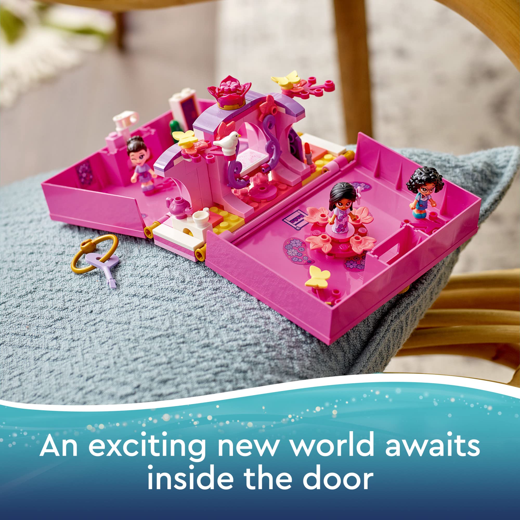Bird and butterfly figures included with LEGO Disney Encanto Isabela Magical Door 43201