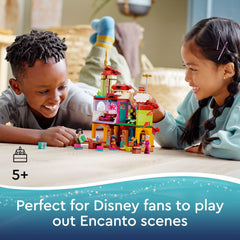 LEGO Disney Encanto Madrigal House flipping bed feature sparks dynamic play.