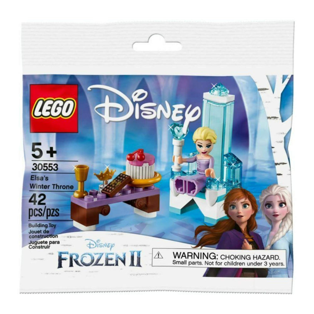 LEGO Disney Frozen 2 Elsa's Winter Throne 30553 front view for display and imaginative play.