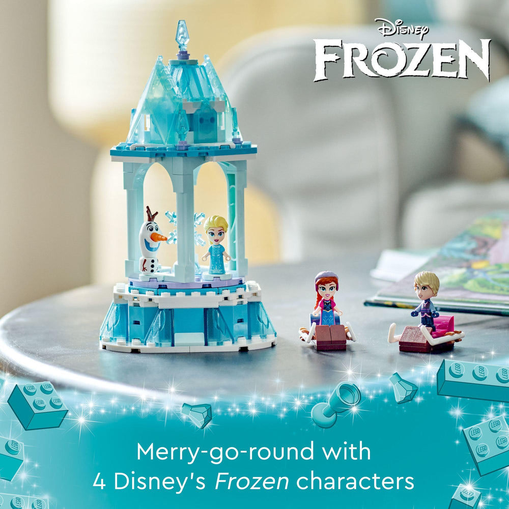 LEGO Disney Frozen Anna Elsa micro-doll figures in carousel scene for storytelling