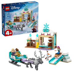 LEGO Disney Frozen Anna's Sleigh Adventure: Anna and Kristoff minidolls in a snowy scene.
