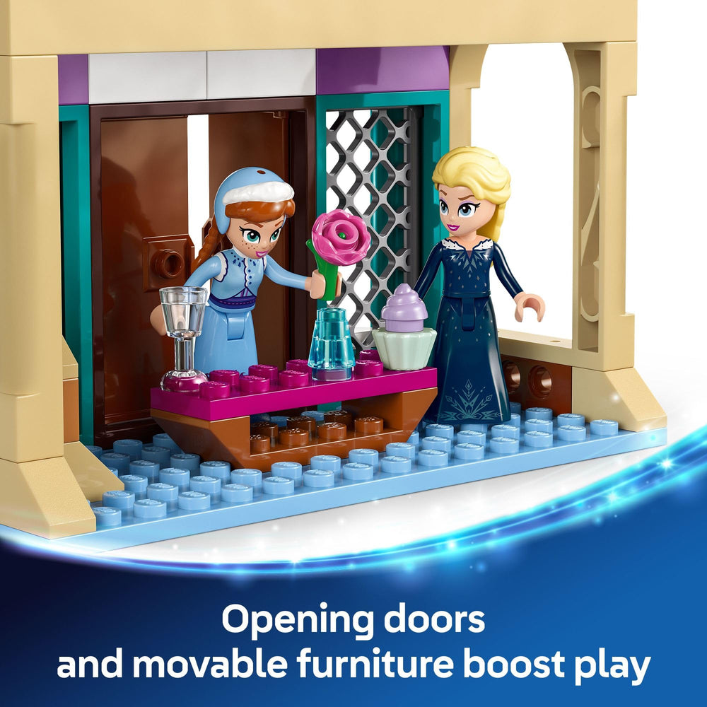 LEGO Disney Frozen Arendelle Castle bedroom with two beds, cozy storytelling setup.