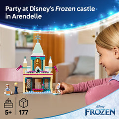LEGO Disney Frozen Arendelle Castle dining room interior, perfect for scenes from the movie.
