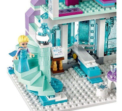 LEGO Disney Frozen Elsa ice palace revolving staircase inspires adventurous scenes.