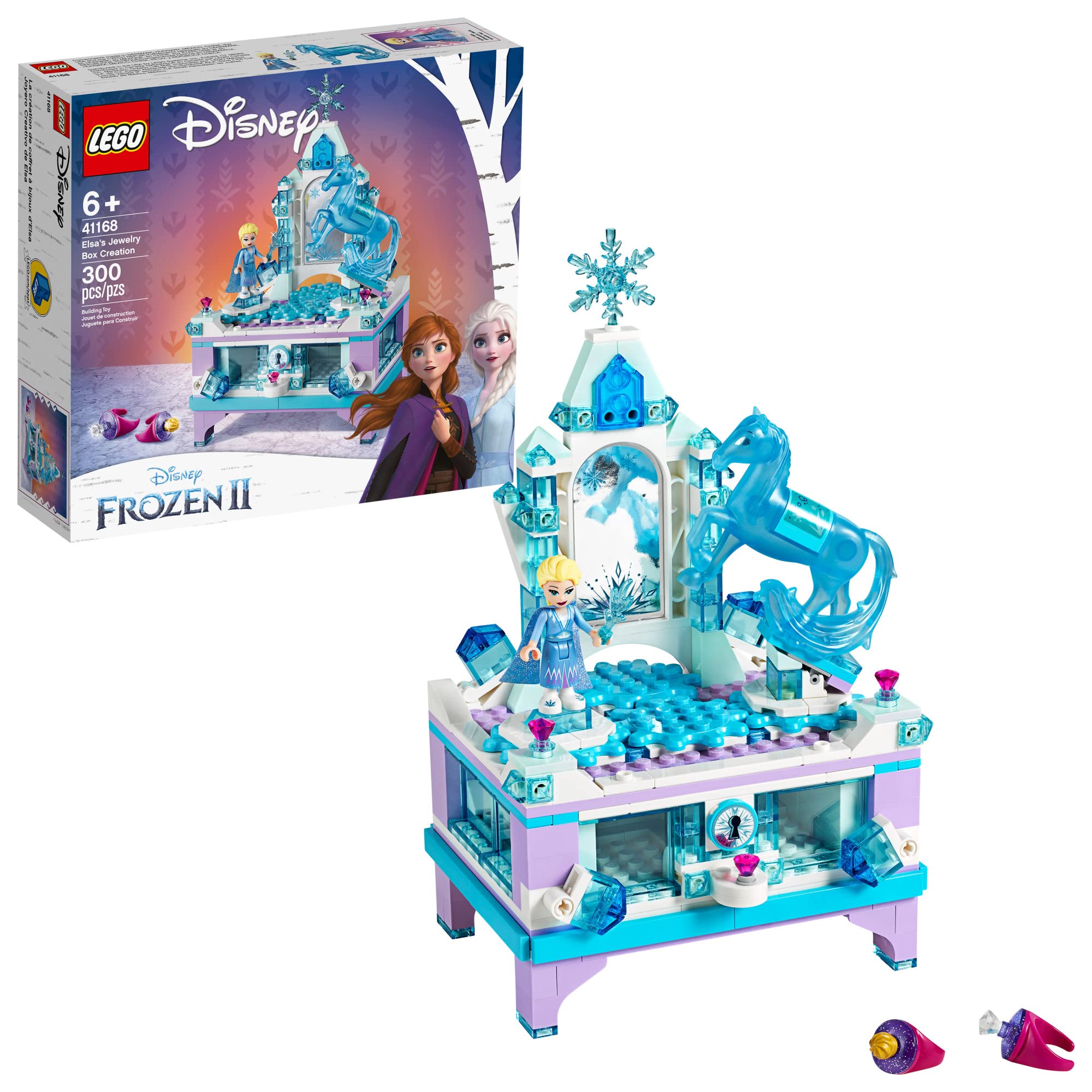 LEGO Disney Frozen 2 Elsa's Jewelry Box Creation decorative jewelry box inspired by Elsa's ice castle