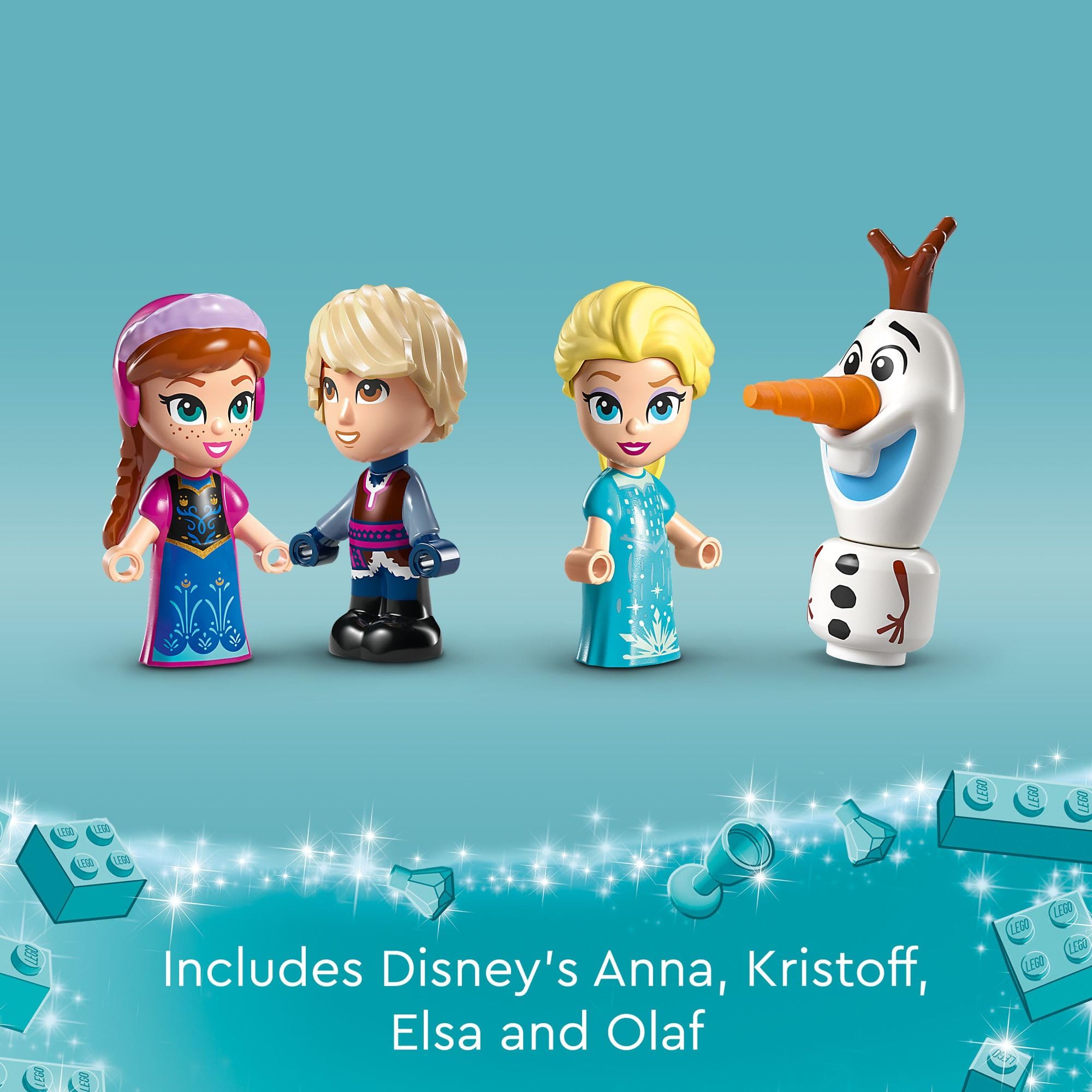 LEGO Disney Frozen ice palace detail pieces highlighting crystal textures