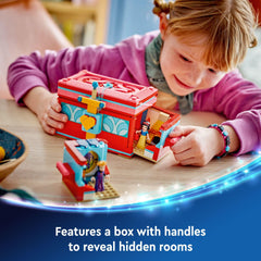 LEGO Disney jewelry box lock and sword add secure treasure-keeping play.