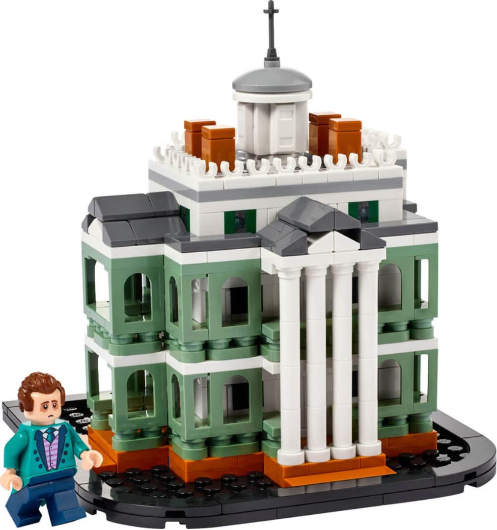 LEGO Disney Mini Enchanted Mansion 40521 front view showcases the exclusive Butler minifigure for display.