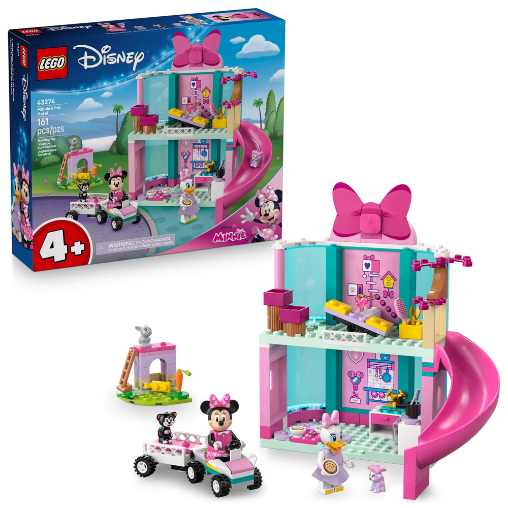 LEGO Disney Minnie's Pet Hotel slide with Minnie and friends for imaginative play