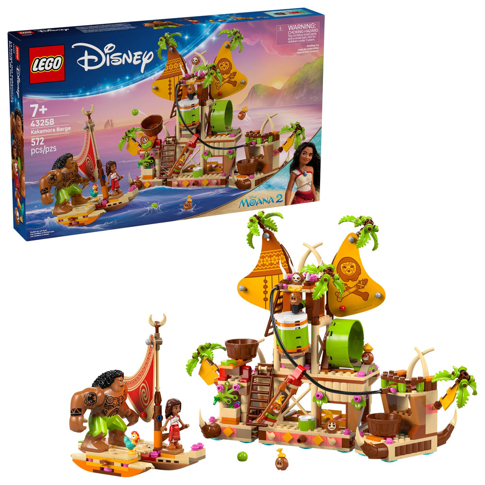 LEGO Disney Moana 2 Kakamora Barge assembly scene supports teamwork and creativity.