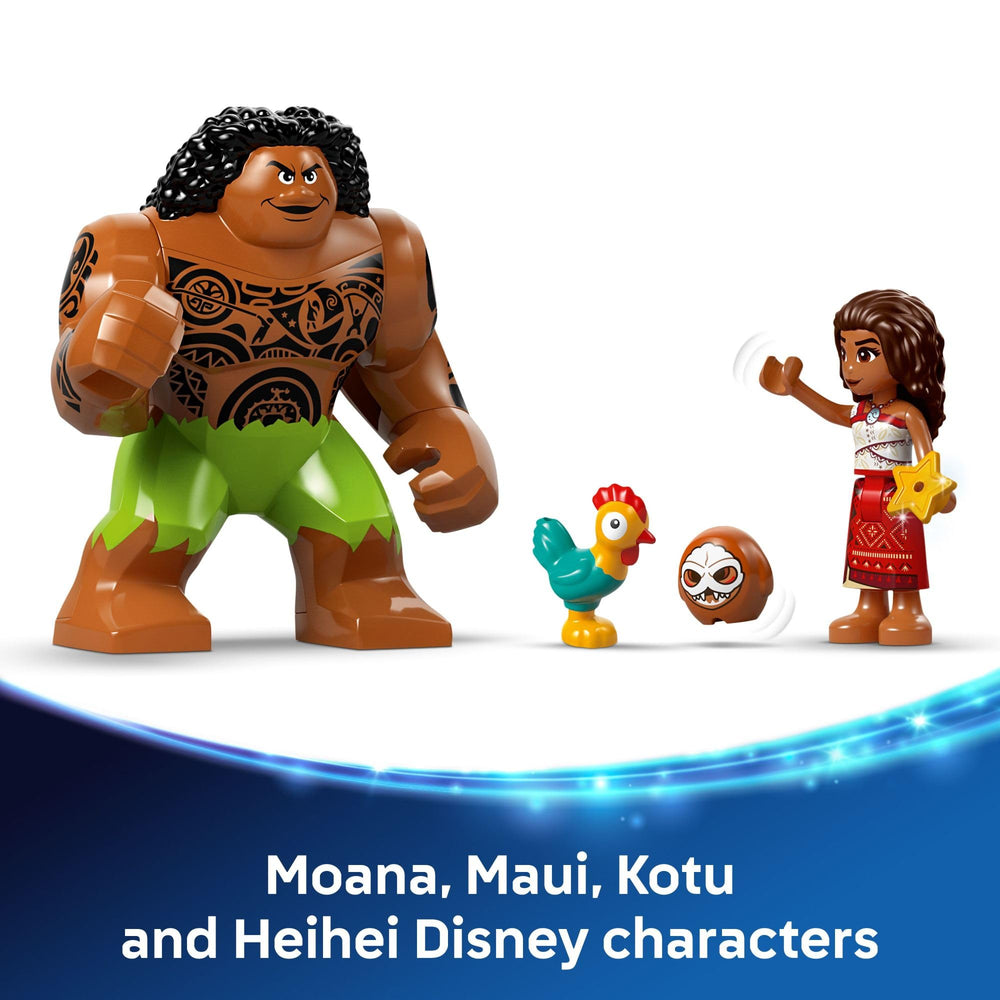 LEGO Disney Moana 2 Kakamora Barge treasure chest hints at hidden rewards.