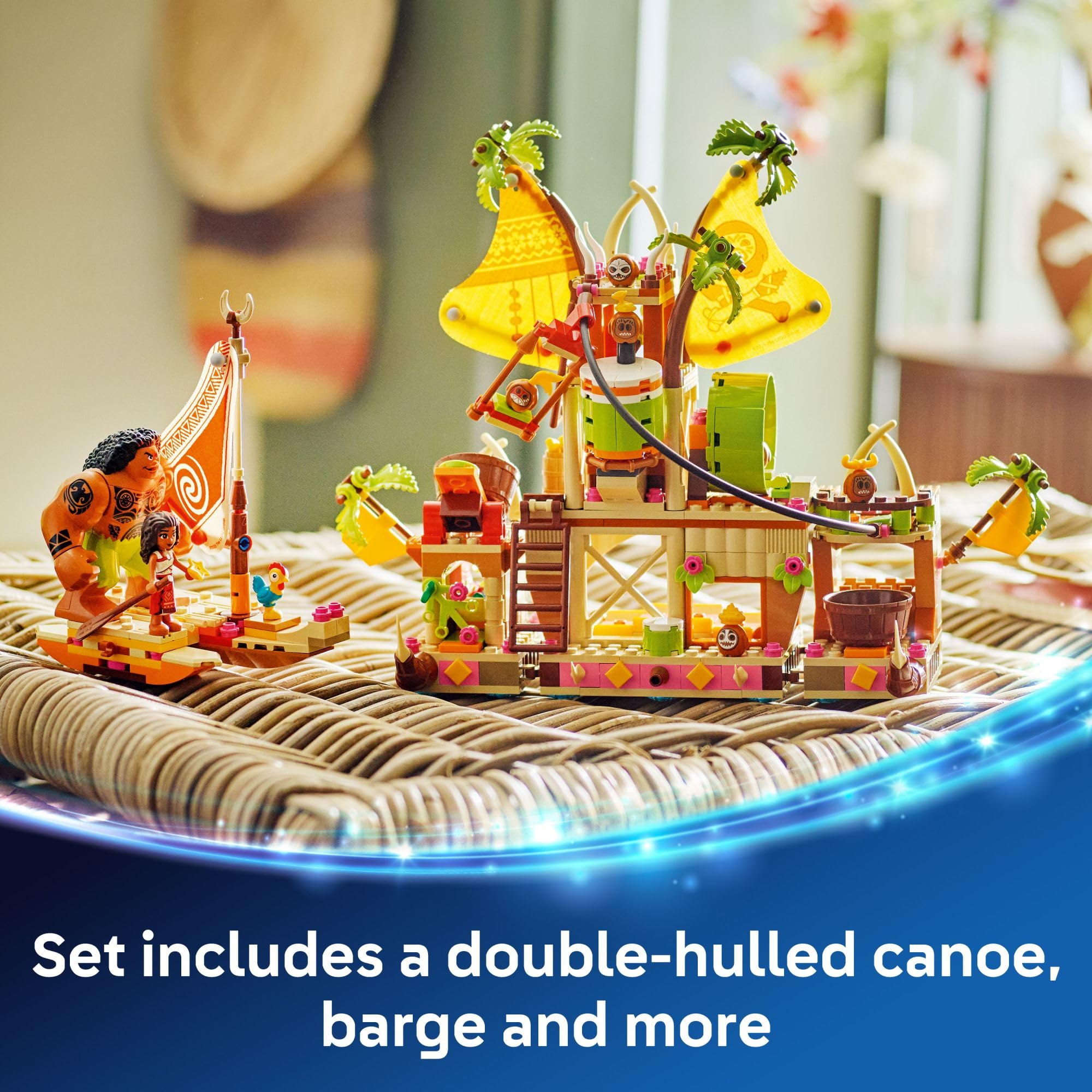 LEGO Disney Moana 2 Kakamora Barge zipline sequence sparks adventurous play.