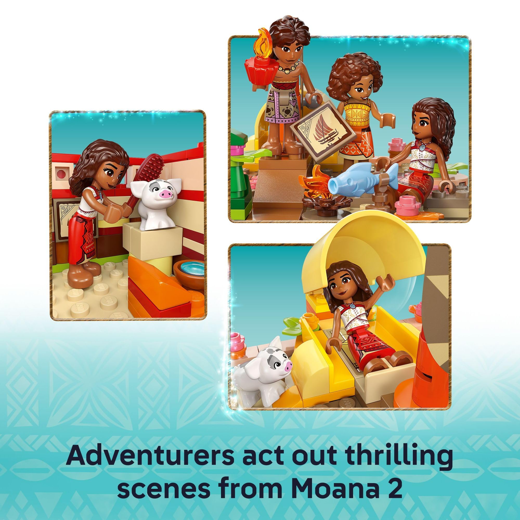 LEGO Disney Moana Deck detail showing removable upper deck for exploration.