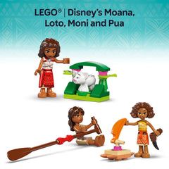 LEGO Disney Moana figures and Pua pig encourage character-play adventures.