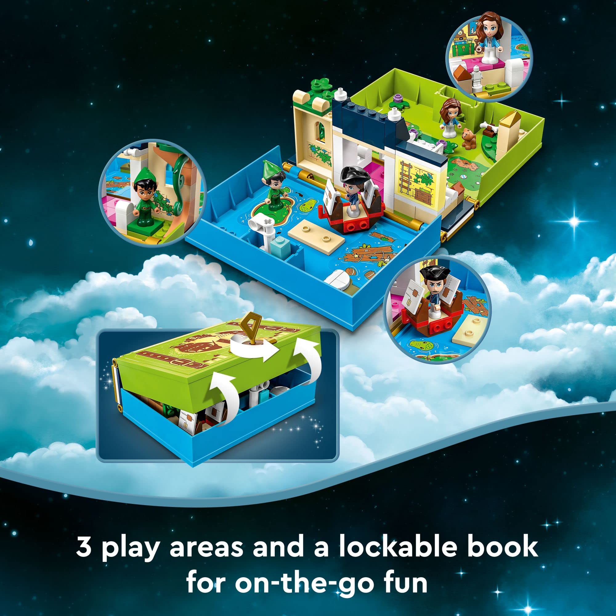 LEGO Disney Peter Pan Wendy storybook adventure Lost Boys hideout for creative quests