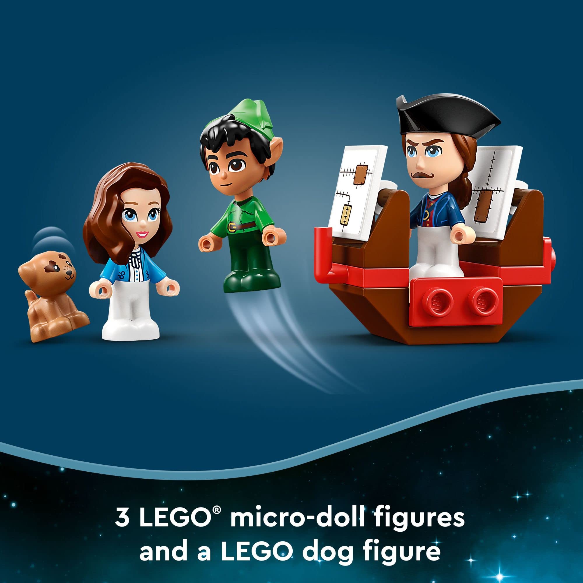 LEGO Disney Peter Pan Wendy storybook adventure Nana dog figure for loyal companion play
