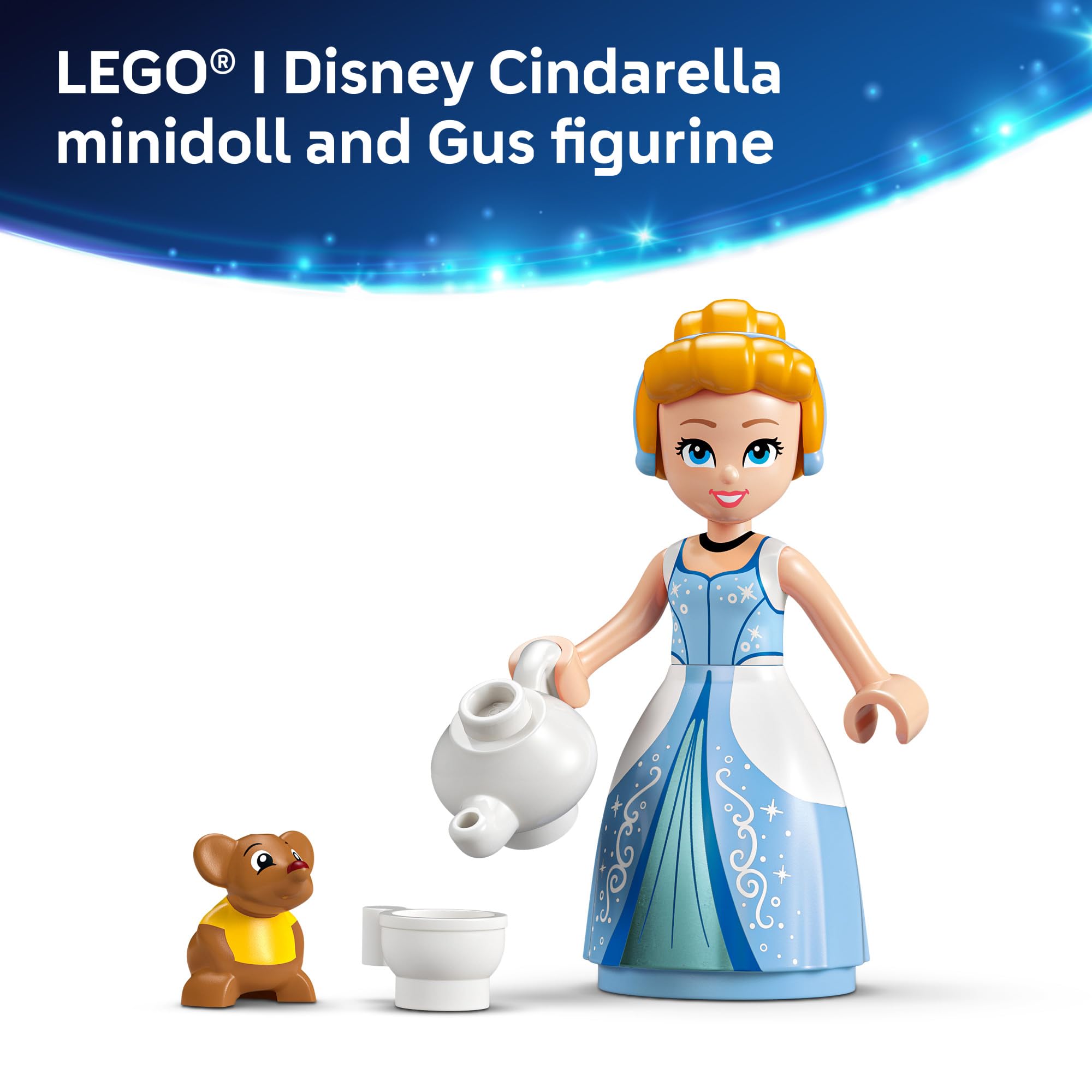LEGO Disney Princess Cinderella dress model for creative building.