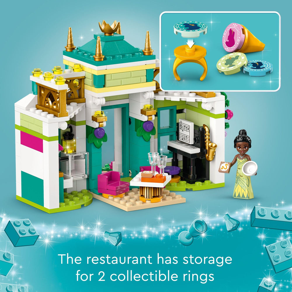 LEGO Disney Princess Market Adventure collectible rings offer interchangeable decorations for ongoing stories.