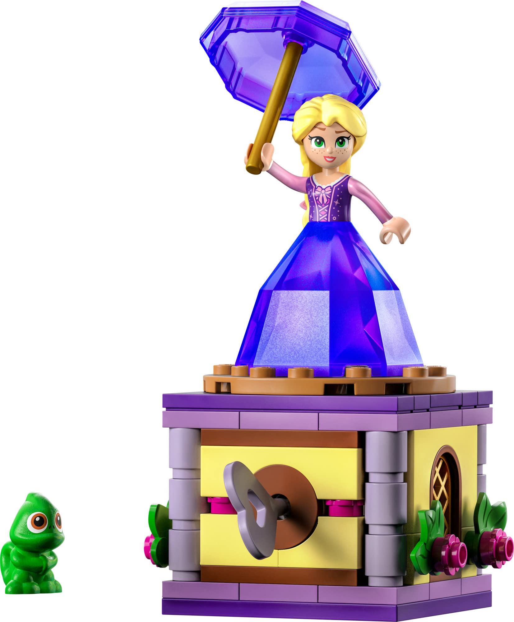 LEGO Disney Princess Twirling Rapunzel 43214 turning key fosters dancing moments