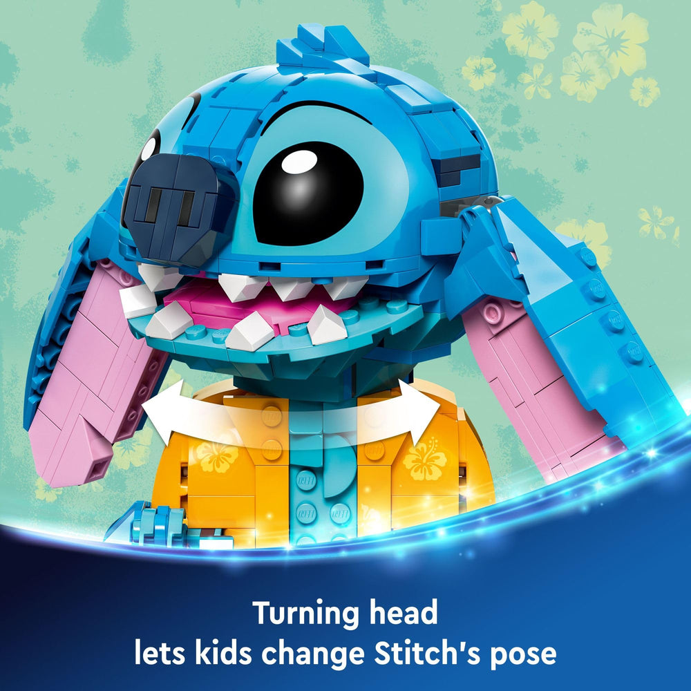 LEGO Disney Stitch toy building kit moving ears for expressive posing