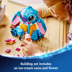 LEGO Disney Stitch toy building kit turning head for varied expressions