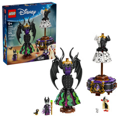 LEGO Disney Villains Maleficent dress on a display stand for imaginative play and display.