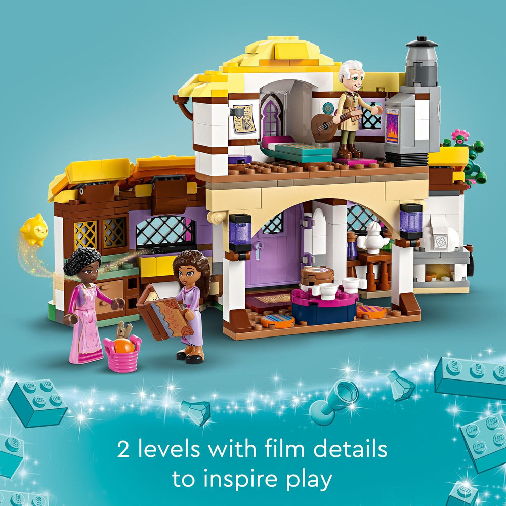 LEGO Disney Wish Asha Cottage four minifigures fuel role-play.