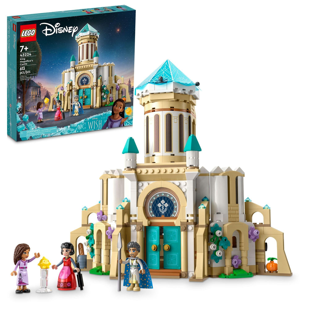 LEGO Disney Wish King Magnifico’s Castle exterior invites imaginative play with grand palace visuals.