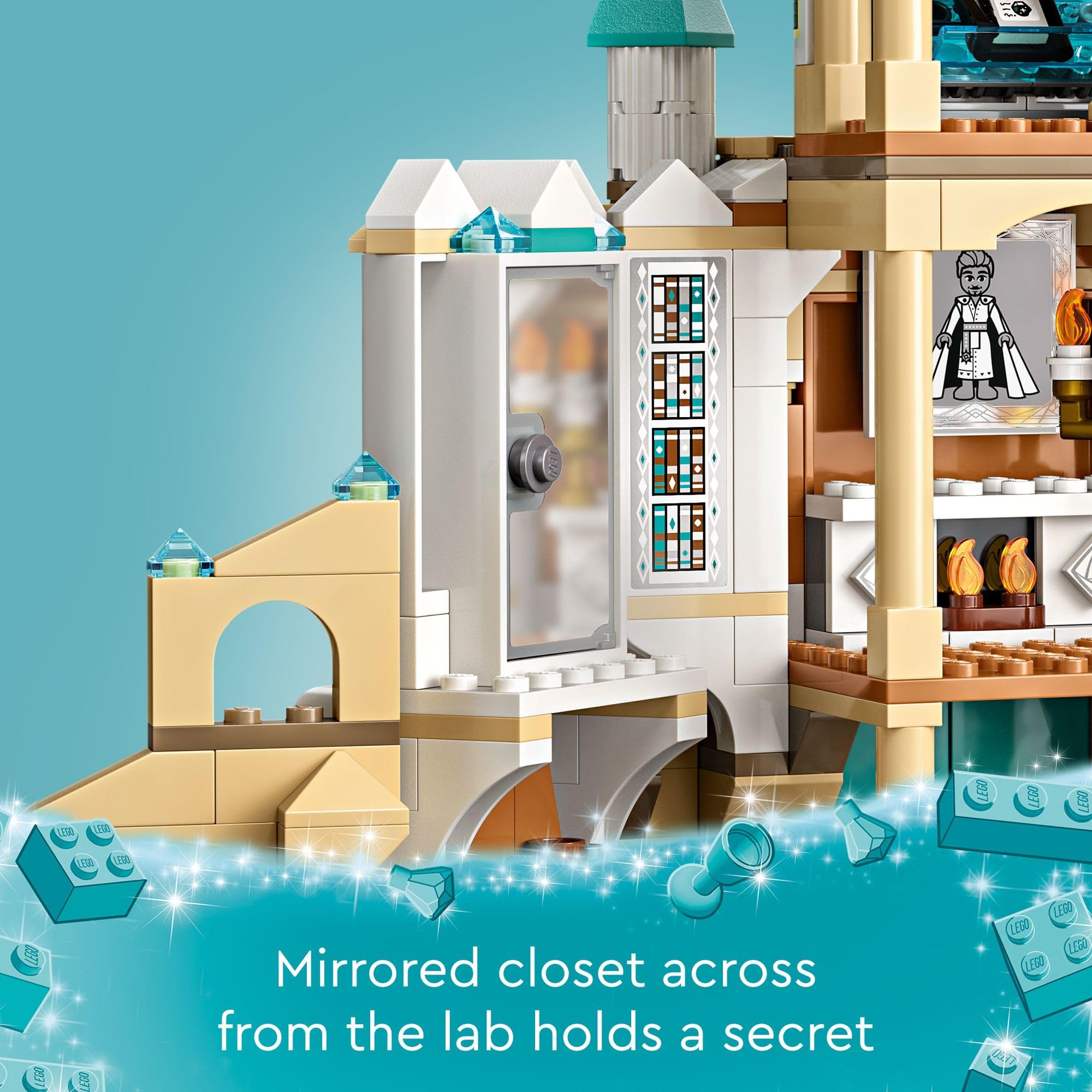LEGO Disney Wish King Magnifico’s Castle removable pyramid roof enables quick reconfigurations.