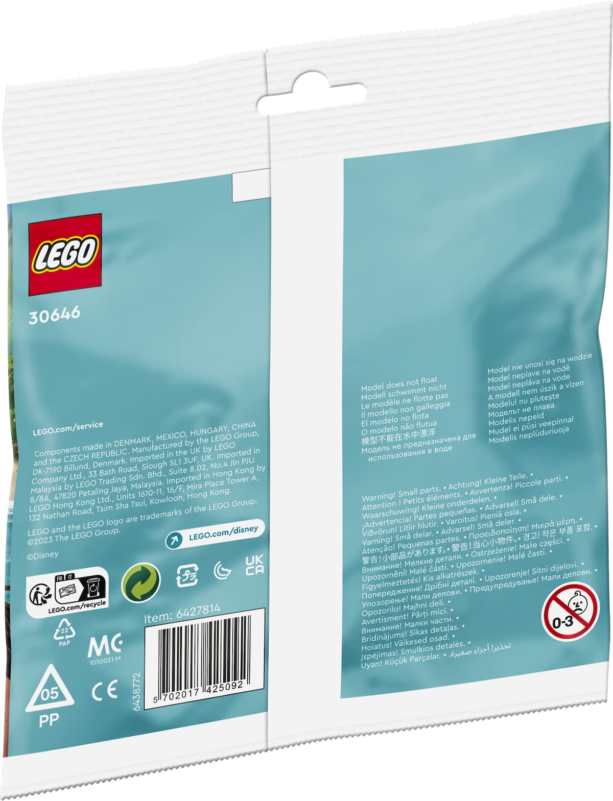 LEGO dolphin cave set pieces laid out for easy building and tactile exploration.