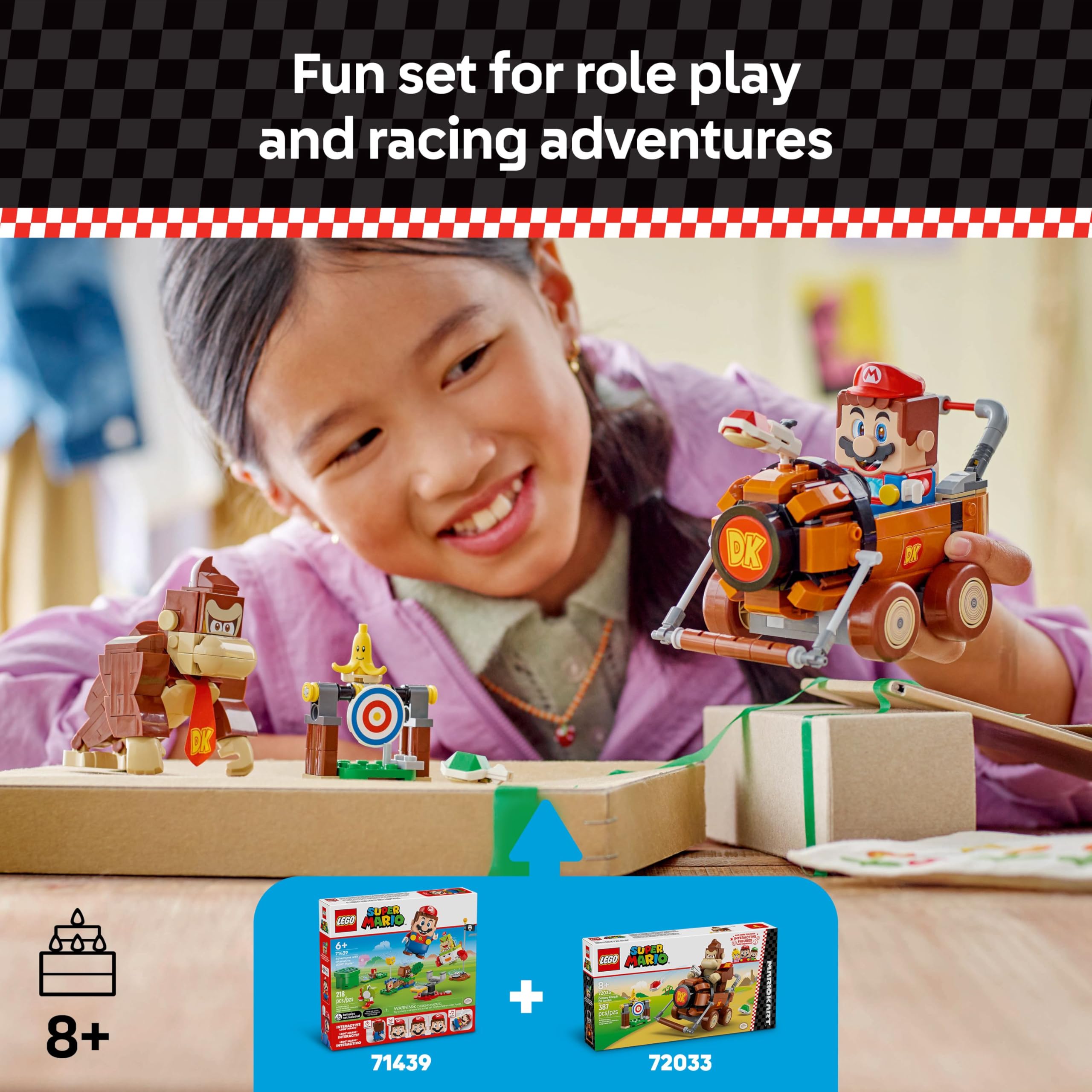 LEGO Donkey Kong figure ready for adventurous story play