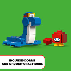 LEGO Dorrie Beachfront sandcastle and blocks reveal 1, 2, 3 Blocks.