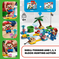 LEGO Dorrie Beachfront Expansion shell-launcher adds quick action and target practice.