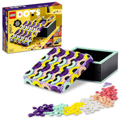 LEGO DOTS Big Box 41960 removable lid enables customizable storage and display.