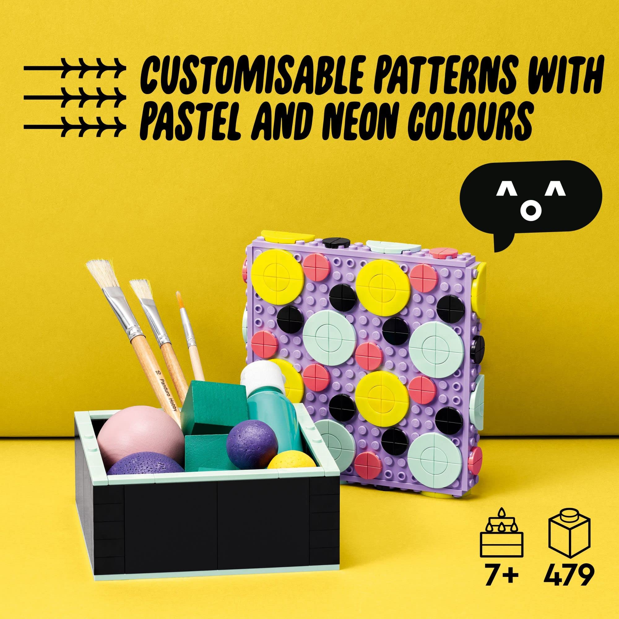 LEGO DOTS Big Box 41960 storage box desk tidy for neat organization in a child’s room.