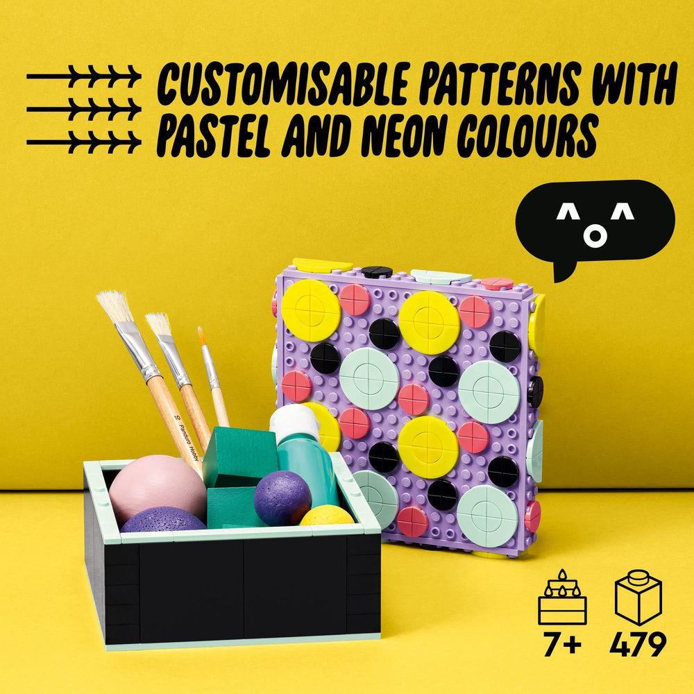 LEGO DOTS Big Box 41960 storage box desk tidy for neat organization in a child’s room.