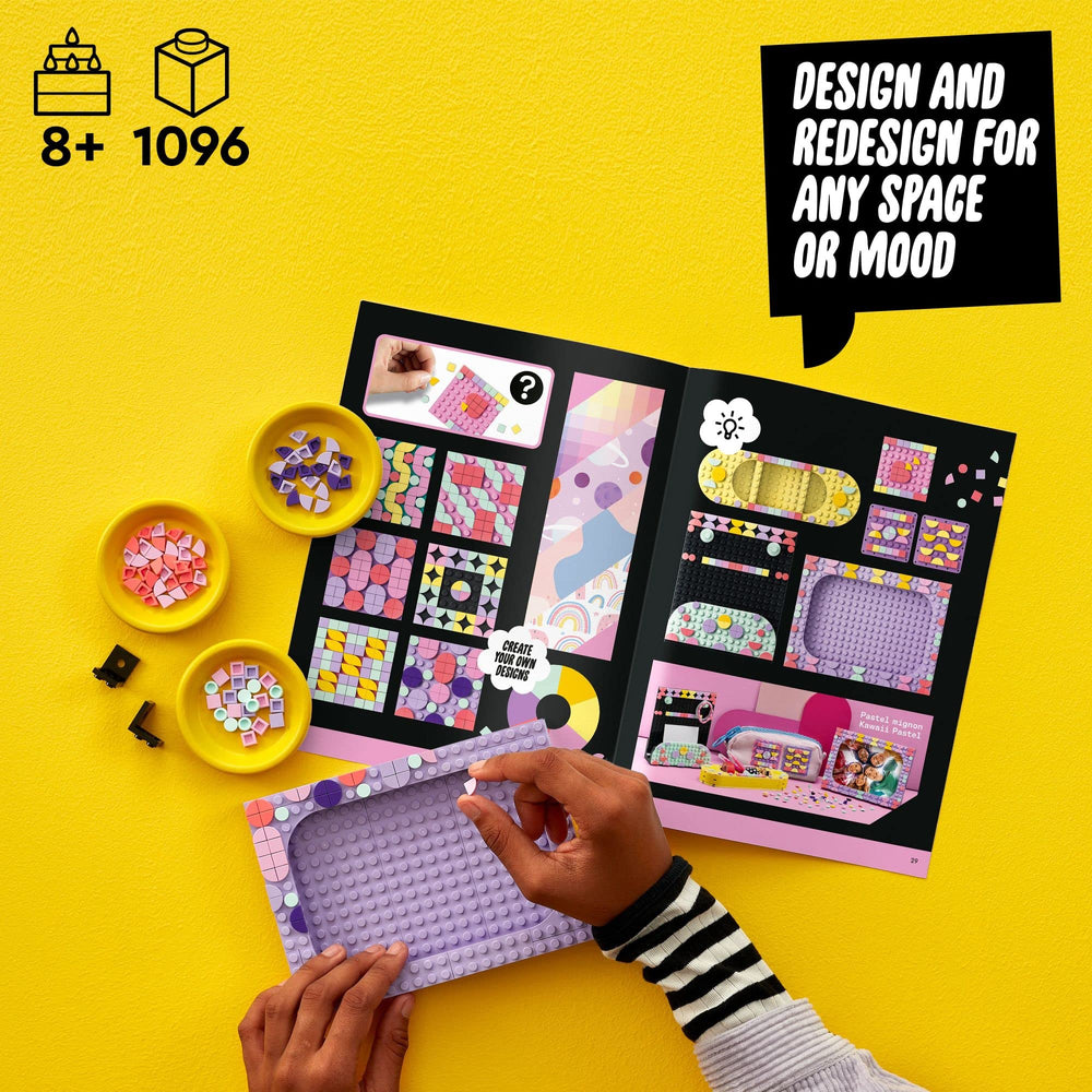 LEGO DOTS Designer Toolkit note tray pattern for hanging notes and colorful reminders