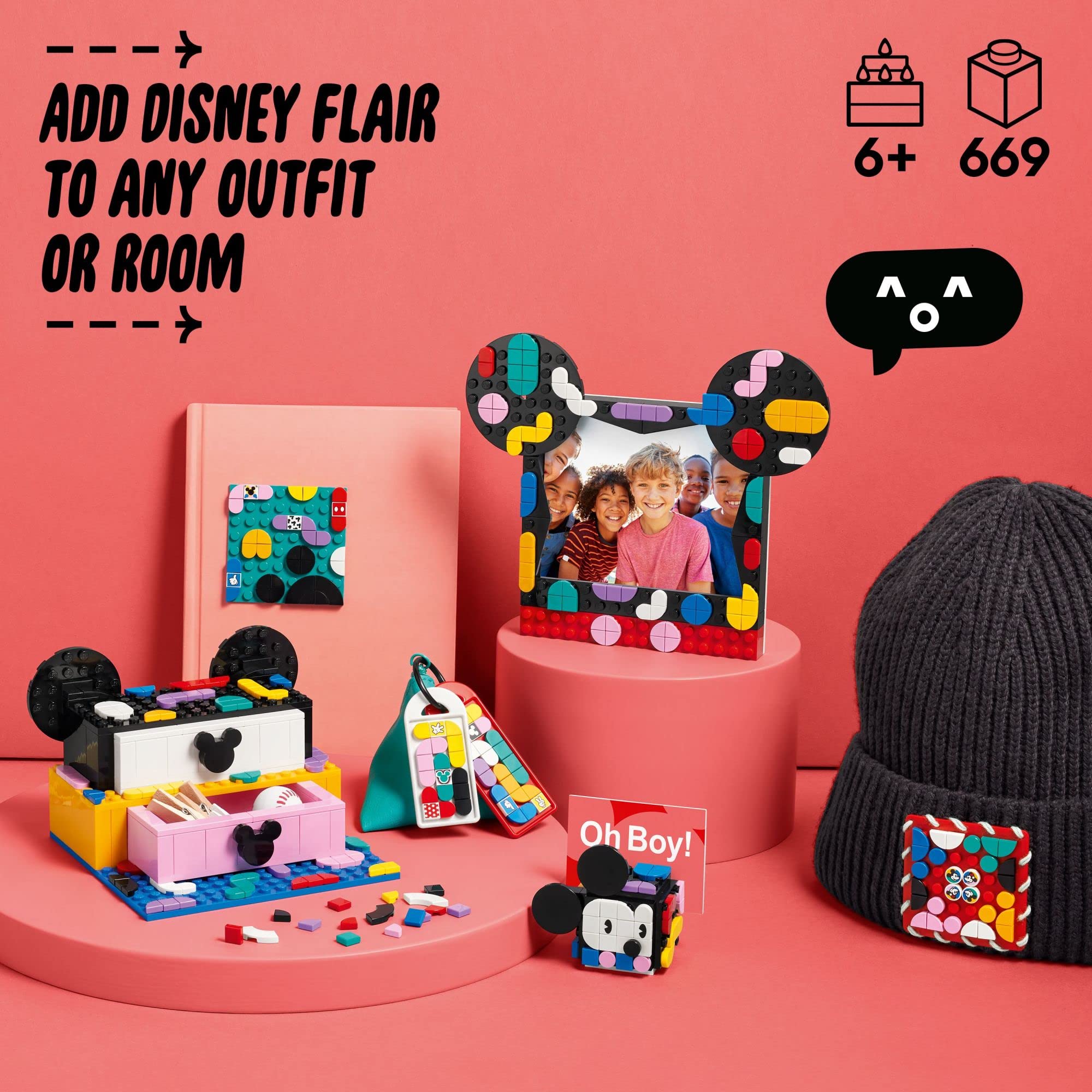 LEGO DOTS Disney Mickey & Minnie bag tags to personalize backpacks