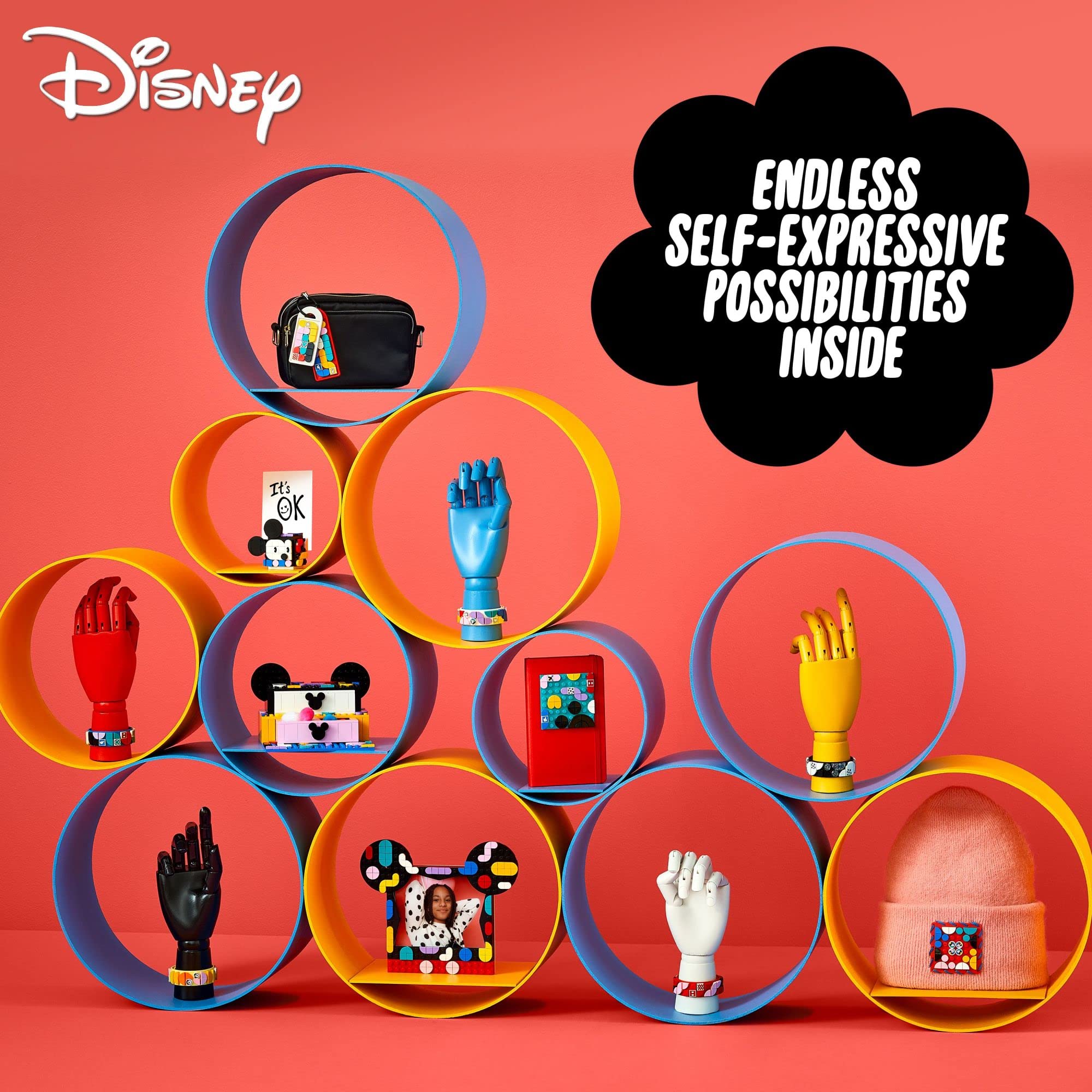 LEGO DOTS Disney Mickey & Minnie photo frame for playful display and creativity