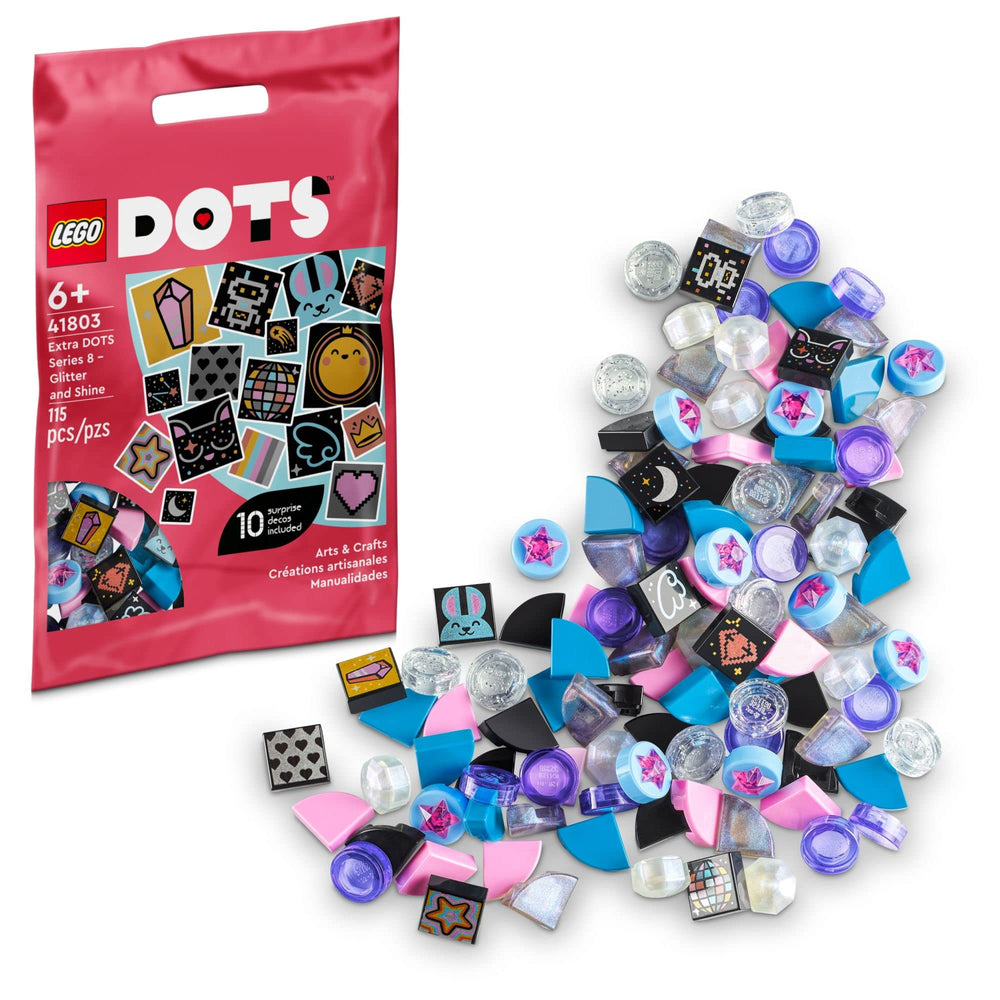 LEGO DOTS Glitter and Shine tiles for customizable bracelets and decor