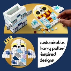 LEGO DOTS Hedwig movable wings provide dynamic desk decoration and storage.