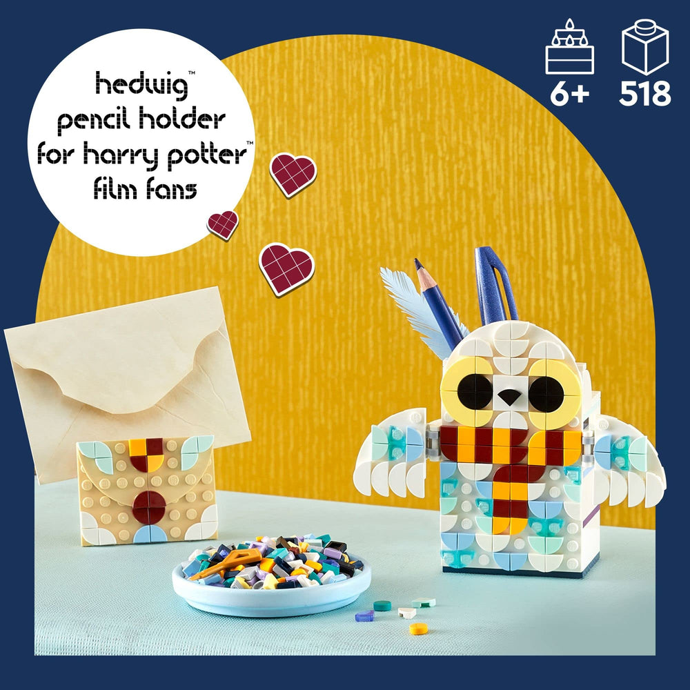 LEGO DOTS Hedwig note holder for stylish Hogwarts-inspired notes and reminders.