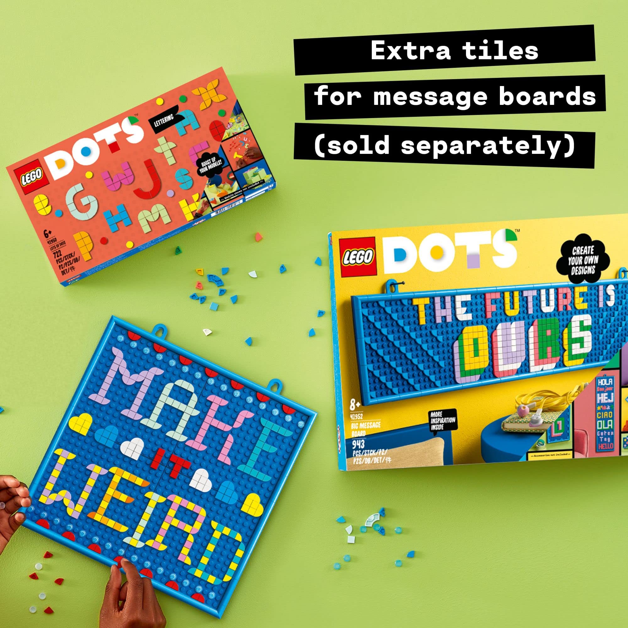 LEGO DOTS colorful tiles for room decor and DIY projects