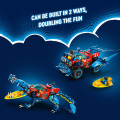 LEGO DREAMZzz Crocodile Car 71458 off-road mode enables fast chases across imaginative terrain