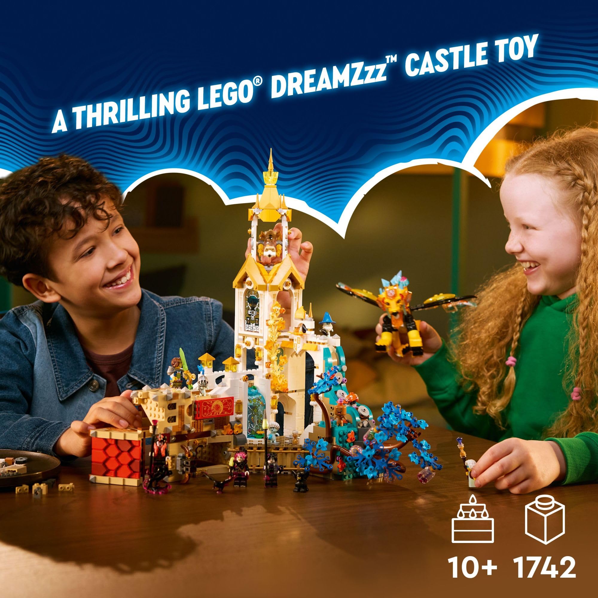 LEGO DreamZzz Castle Nocturnia rotating tower section inviting exploration of two build modes